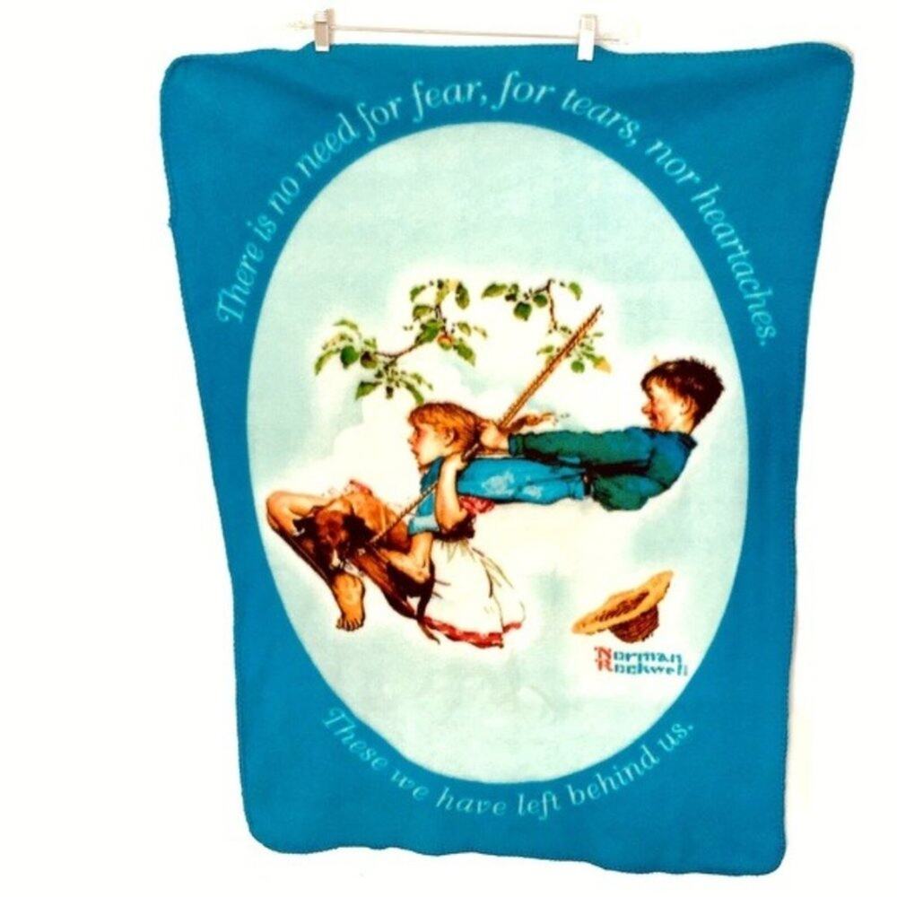 Norman Rockwell Blanket Children Playing No Need for Fear, Tears, Nor Heartache